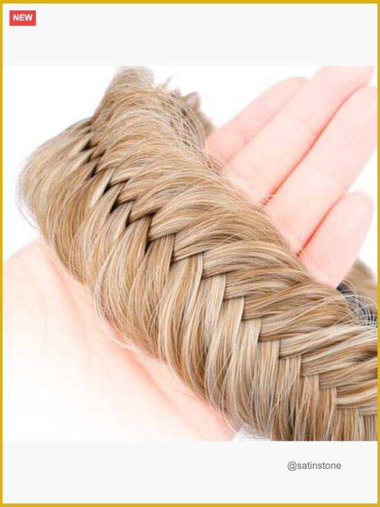 Wide Braided Headband with Teeth Synthetic Hair Plaited Chunky Hairpiece main image 6